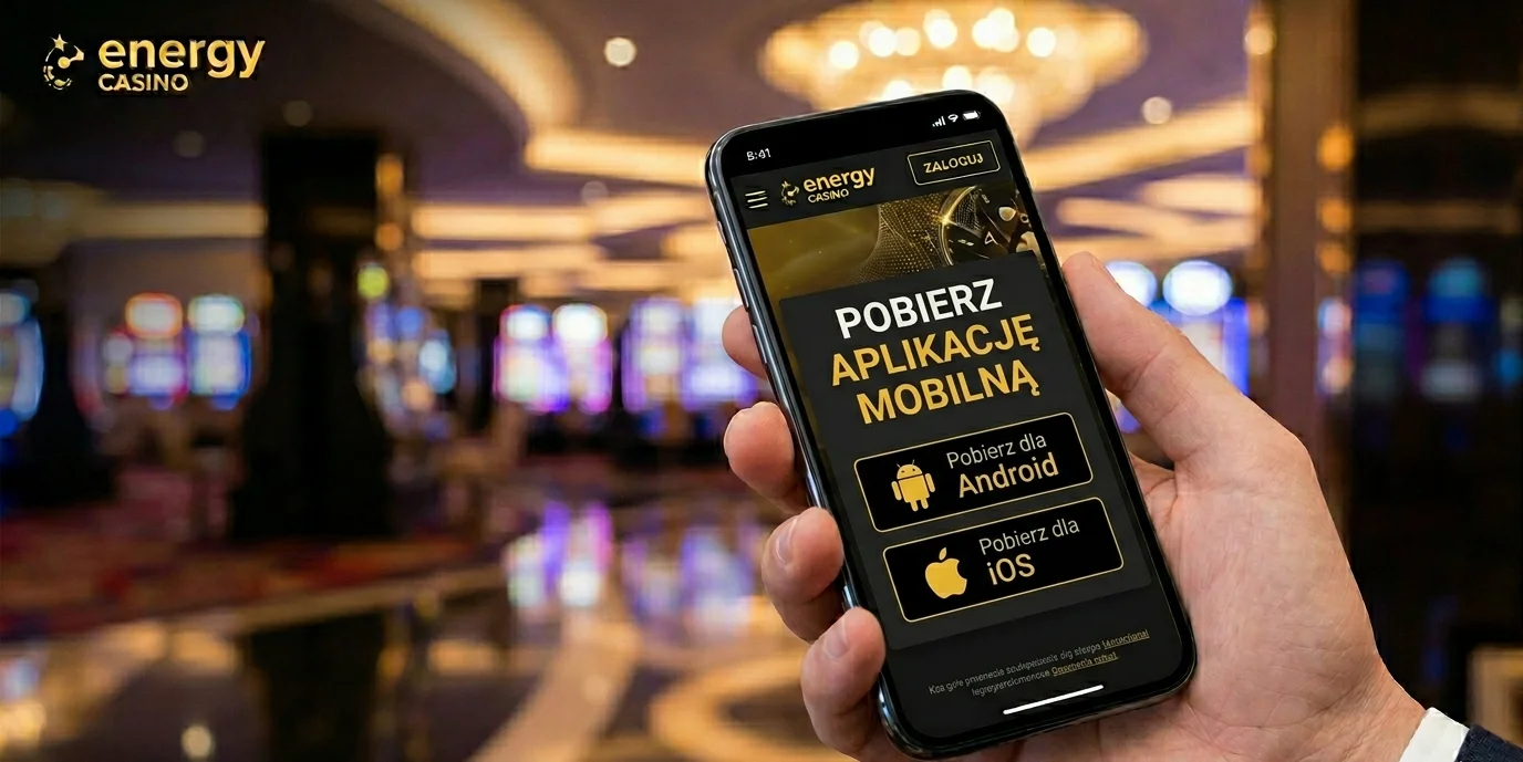 Strona pobierania aplikacji Energy Casino dla systemów Android i iOS